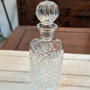 Vintage 1980's Cut Crystal Liquor Decanter